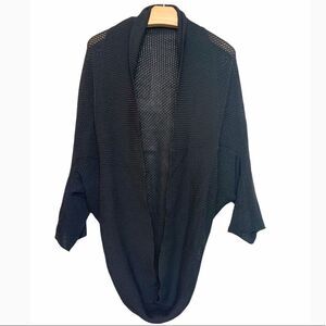 Elizabeth Gillett Open Front Mesh Cocoon Cardigan